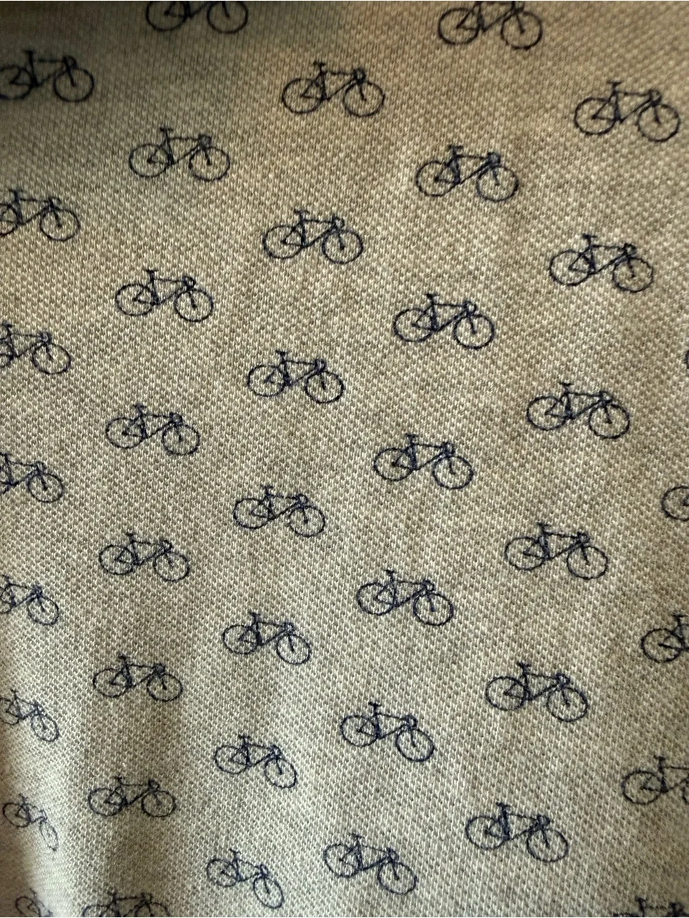 Banana Republic Gray Organic Cotton Pique Polo Shirt | Men's L Navy Bike Print